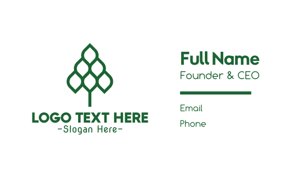 Minimalist Pine Tree Business Card Design Image Preview