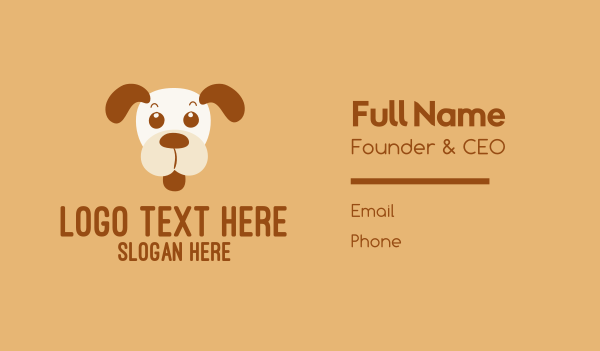 Brown Dog  Business Card Design Image Preview