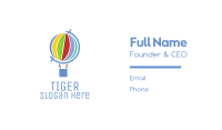 Global Hot Air Balloon Business Card Image Preview