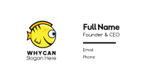 Round Yellow Fish Business Card Image Preview