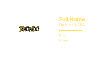Yellow Handwritten Font Business Card Image Preview
