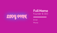 Pink Fashion Wordmark Business Card Image Preview
