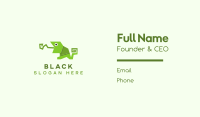 Green Origami Chameleon Business Card Design
