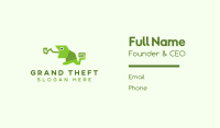 Green Origami Chameleon Business Card Image Preview