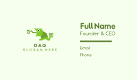 Green Origami Chameleon Business Card Image Preview