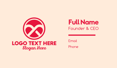 Red Knot Circle Business Card Image Preview