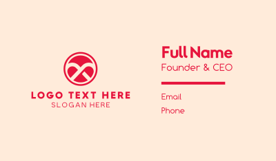 Red Knot Circle Business Card Image Preview