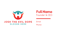 Evil Head Letter H Business Card Image Preview