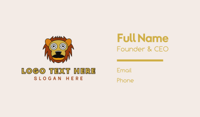 Cartoon Lion Outline Business Card Image Preview