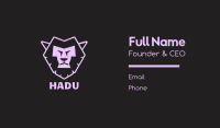 Purple Neon Lion Business Card Image Preview