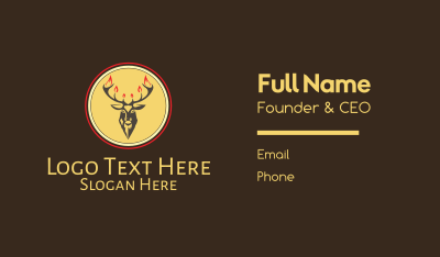 Rustic Stag Hipster Emblem Business Card Image Preview