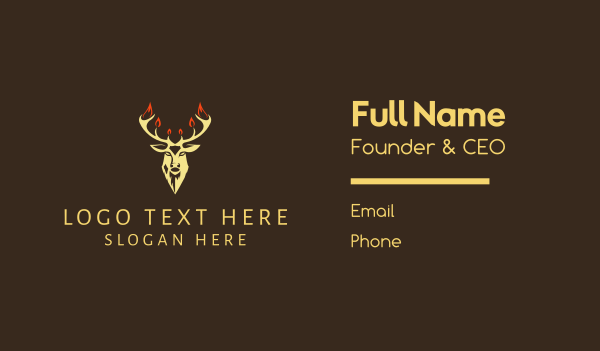 Rustic Stag Hipster Emblem Business Card Design Image Preview