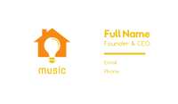 Orange House Bulb Business Card Image Preview