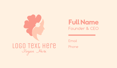 Flower Woman Profile Business Card