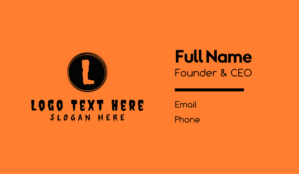 Haunted Night Lettermark Business Card Design Image Preview