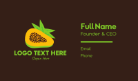 Tropical Papaya Business Card Image Preview