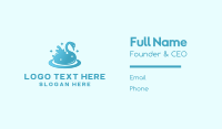 Swan Sparkle Splash Business Card Preview