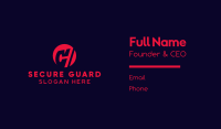 Red Circle Letter C  Business Card Design