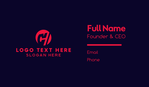 Red Circle Letter C  Business Card Design Image Preview
