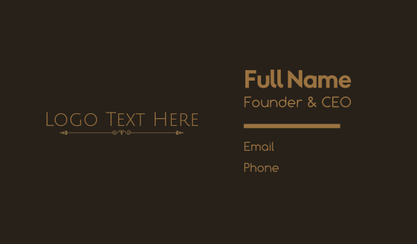 Classical Minimalist Wordmark Business Card Design Image Preview