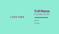 Teal & Pink Business Card Image Preview