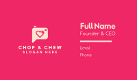 Pink Camera Photography Love Heart Business Card Image Preview