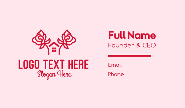 Rose Garden Home Business Card Design Image Preview