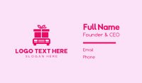 Delivery Gift Truck Business Card Preview