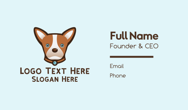 Cute Brown Chihuahua Business Card Design Image Preview