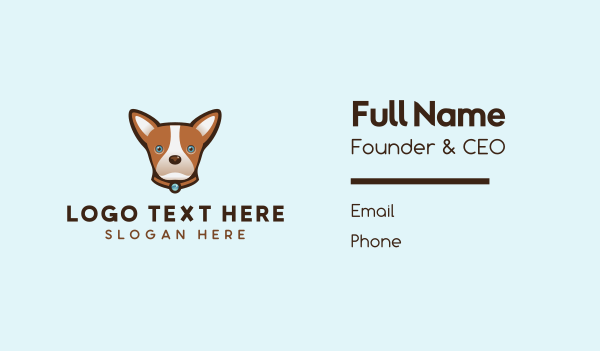 Cute Brown Chihuahua Business Card Design Image Preview