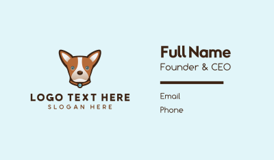 Cute Brown Chihuahua Business Card Image Preview