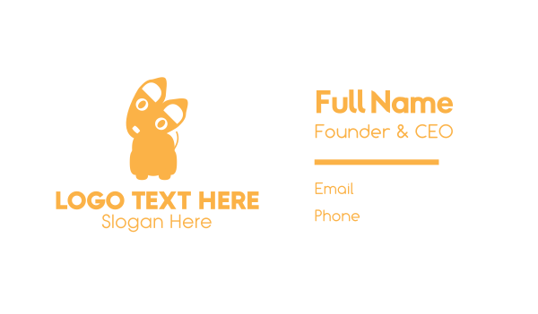 Small Yellow Puppy Dog Business Card Design Image Preview