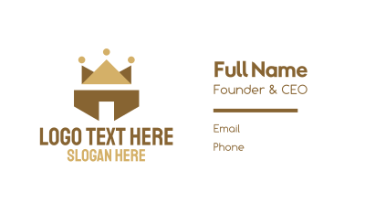 Abstract Polygon Crown Business Card Image Preview