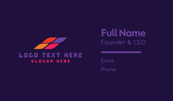 Colorful Abstract Pixel Business Card Design Image Preview