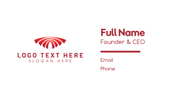 Red Arches Business Card Design Image Preview
