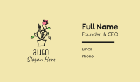 Flower Pot Outline Business Card Image Preview