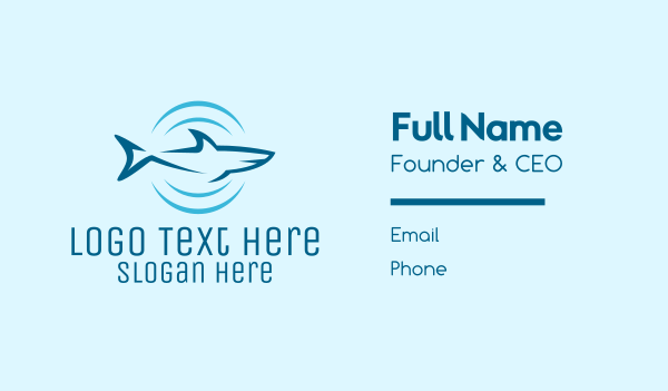 Shark Hunting Sonar Business Card Design