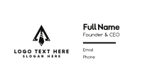 Black Triangle Tie Business Card Image Preview