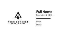 Black Triangle Tie Business Card Image Preview