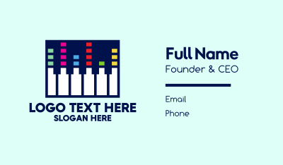 Electronic Piano Keyboard Business Card Image Preview
