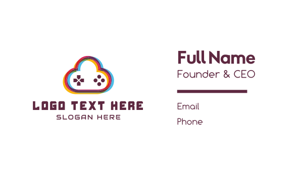 Game Cloud Business Card Design Image Preview