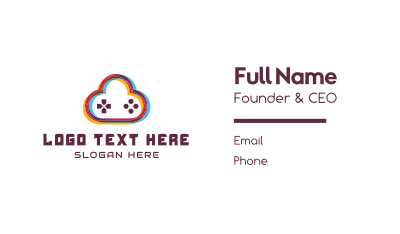 Game Cloud Business Card Image Preview