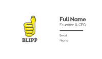 Thumbs Up Pipe Business Card Image Preview
