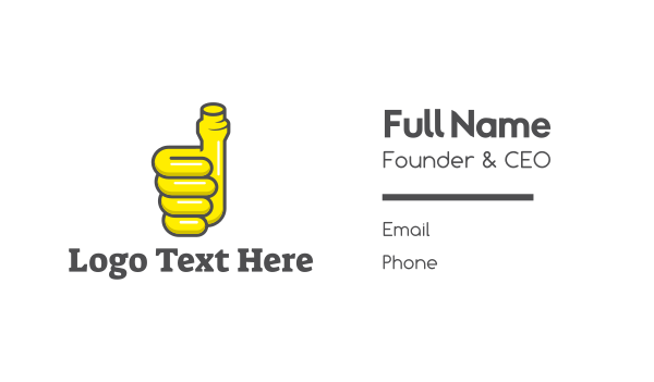 Thumbs Up Pipe Business Card Design Image Preview