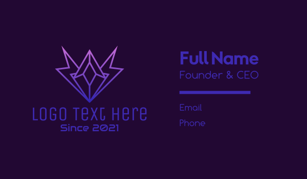 Gaming Diamond Lightning Business Card Design Image Preview