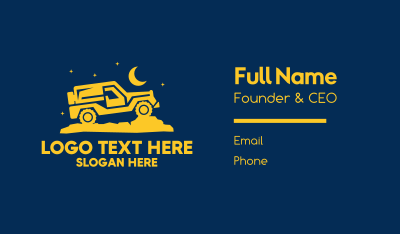 Night Drive Jeep Business Card Image Preview