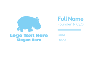 Blue Hippo Business Card Design