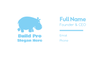 Blue Hippo Business Card Design