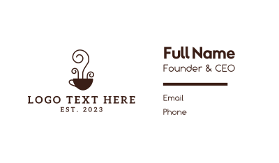 Artisanal Coffee Cafe Business Card Image Preview