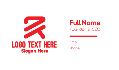 Red R Symbol Business Card